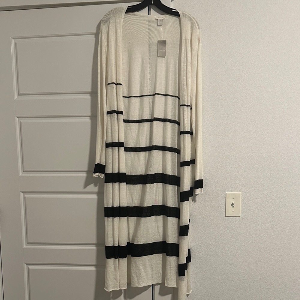 Chico's White Knit Cardigan